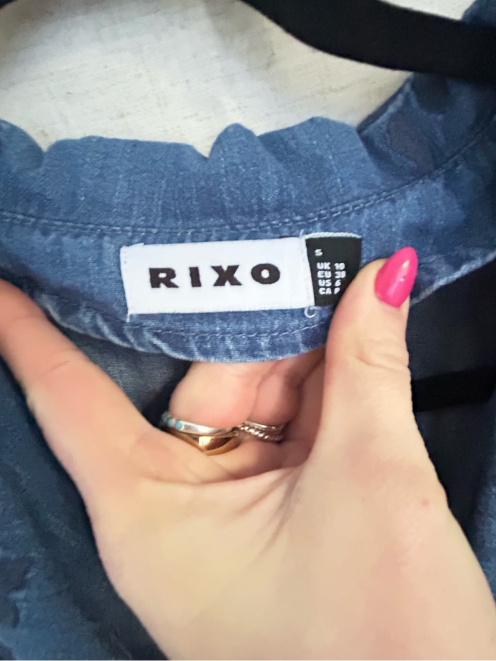 Rixo Malia floral-embroidered denim dress - Picture 5 of 6